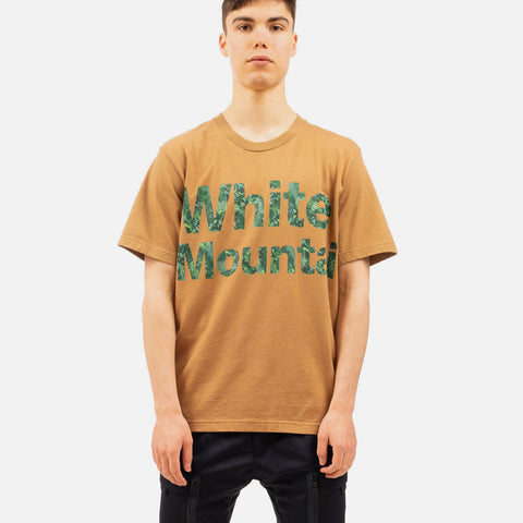 White Mountaineering 'Tie-Dye Logo Printed T-Shirt' – Beige