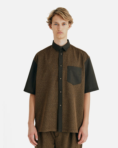 White Mountaineering 'Panama Jersey Shirt' – Brown