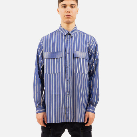 White Mountaineering 'Multi Stripe Wide Shirt' – Blue