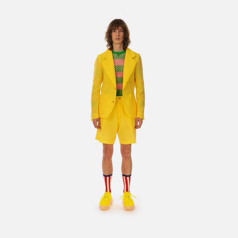 Walter van Beirendonk 'Box Blazer', 'Korova Shorts' and 'Cloud Sneakers' – Blazing Yellow