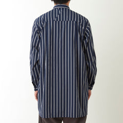 White Mountaineering 'Stripe Long Shirt' – Navy Stripe