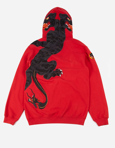 Maharishi '3580 Two Headed Panther Hoodie' – Red