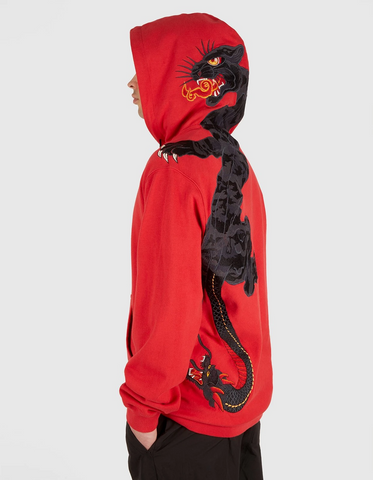 Maharishi '3580 Two Headed Panther Hoodie' – Red