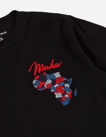 Maharishi '3585 Tour Africa Embroidered T-Shirt' – Navy