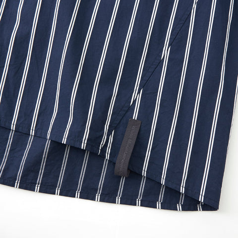 White Mountaineering 'Stripe Long Shirt' – Navy Stripe