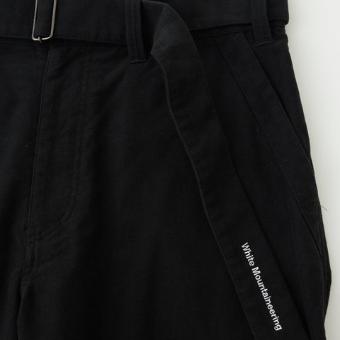 White Mountaineering 'Stretched Suede Tapered Pants' – Black