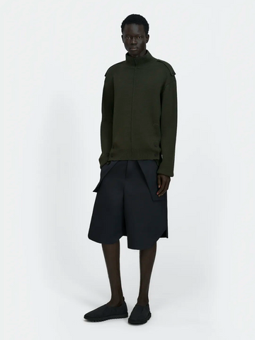 A-Cold-Wall* 'Textured Mock Neck Knit' – Dark Pine Green