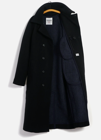 Hansen 'Sigfred Long Double Face Wool Coat' – Blue