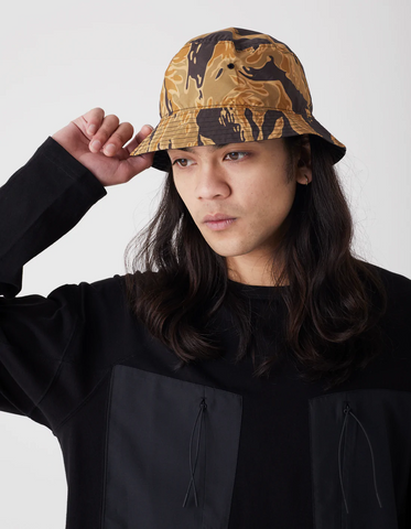 MAHARISHI 'Camo Reversible Bucket Hat' – Tigerstripe Bleached Gold