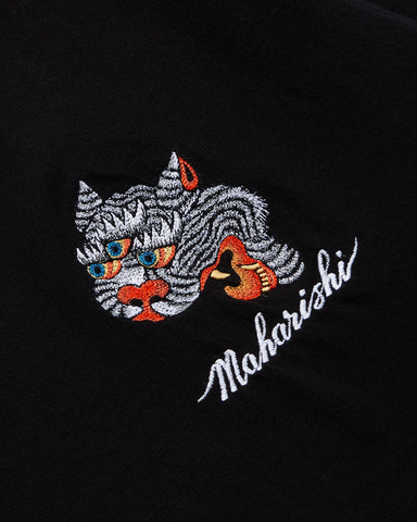 Maharishi '8035 Tiger Embroidered LS T-Shirt' – Black