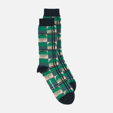 Henrik Vibskov 'Grid Socks' – Green Grid