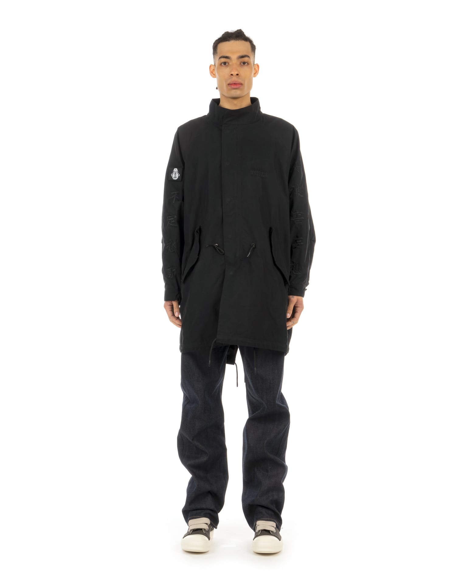 NISHIMOTO IS THE MOUTH | Kanji Long Coat Black | Concrete