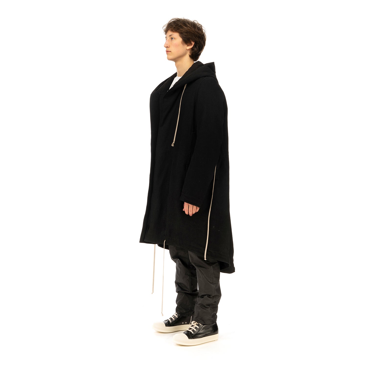 DRKSHDW by Rick Owens | Padded Fishtail Parka in Black Denim