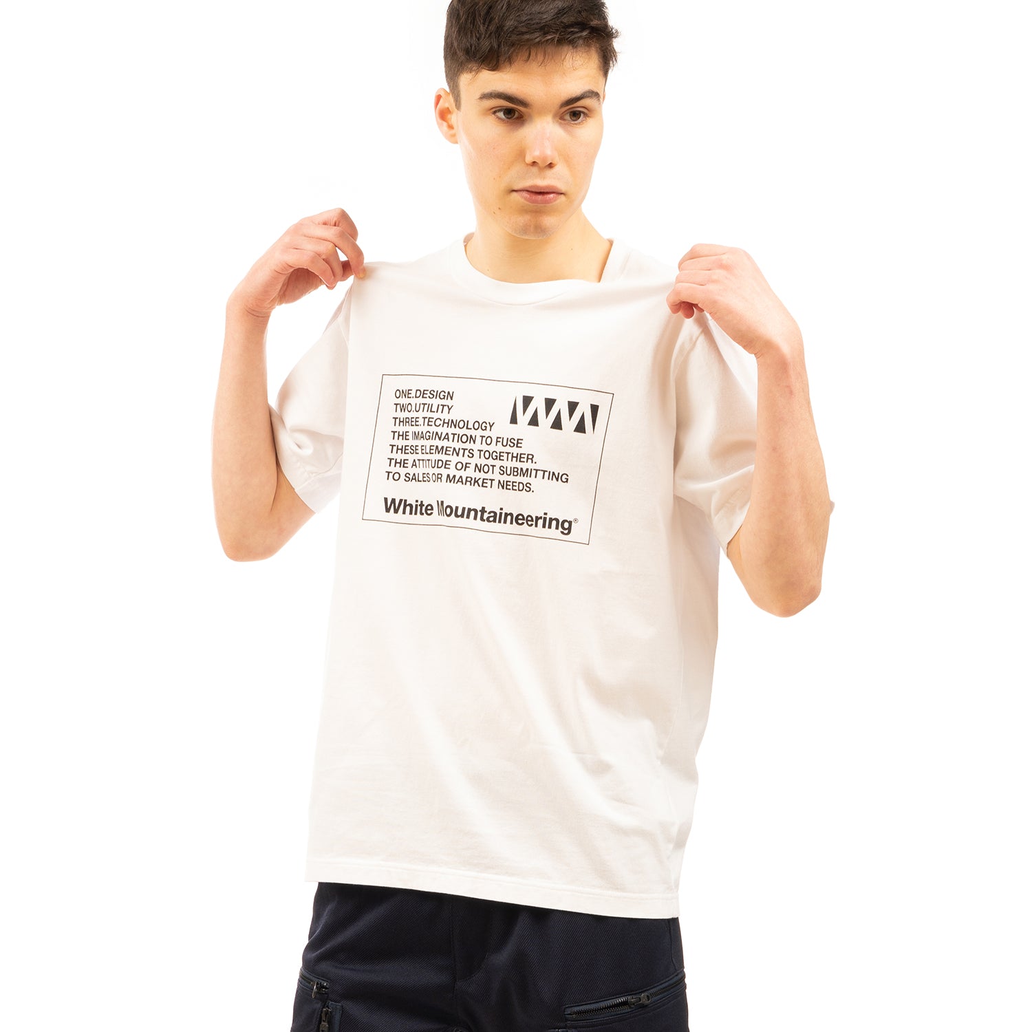 White Mountaineering | WM Label Printed T-Shirt White | Concrete