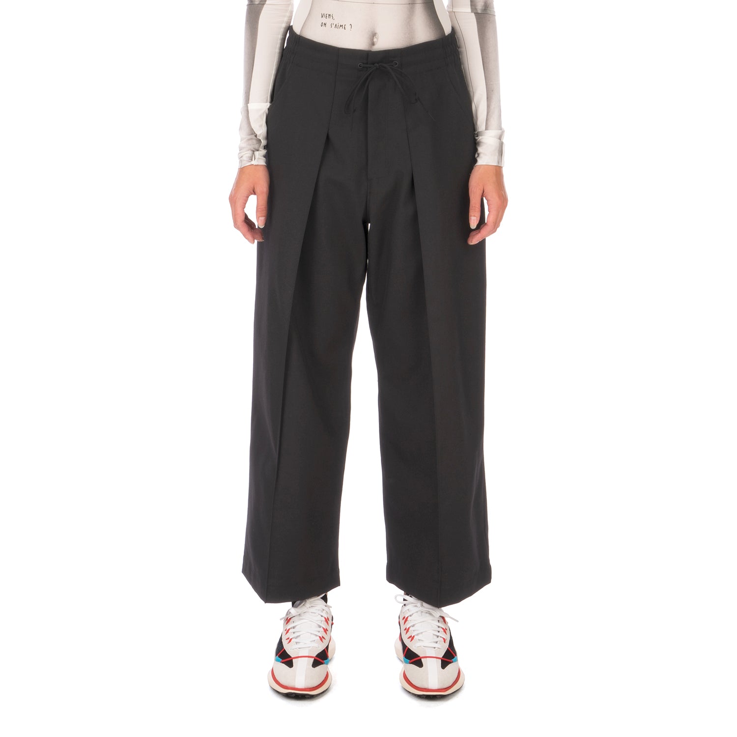 adidas wide leg pants black