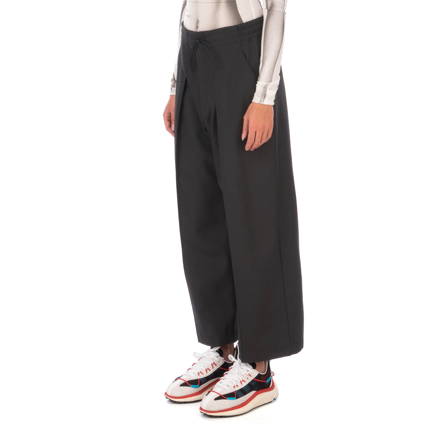 adidas wide leg pants black