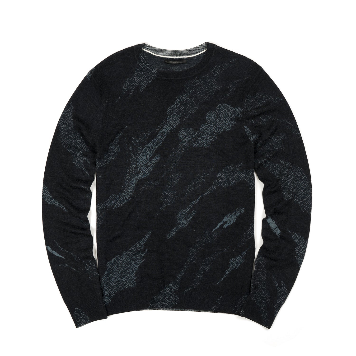 maharishi | Pointillist Bonsai Knit Crew Black | Concrete