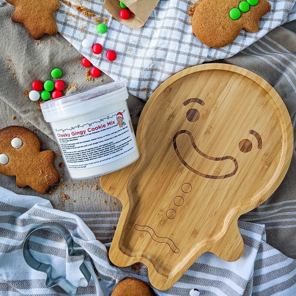 Christmas Bundle Gingerbread Bamboo Plate and cutter Kit