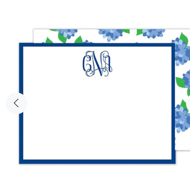 Nantucket Blue Personalized Flat Notecards