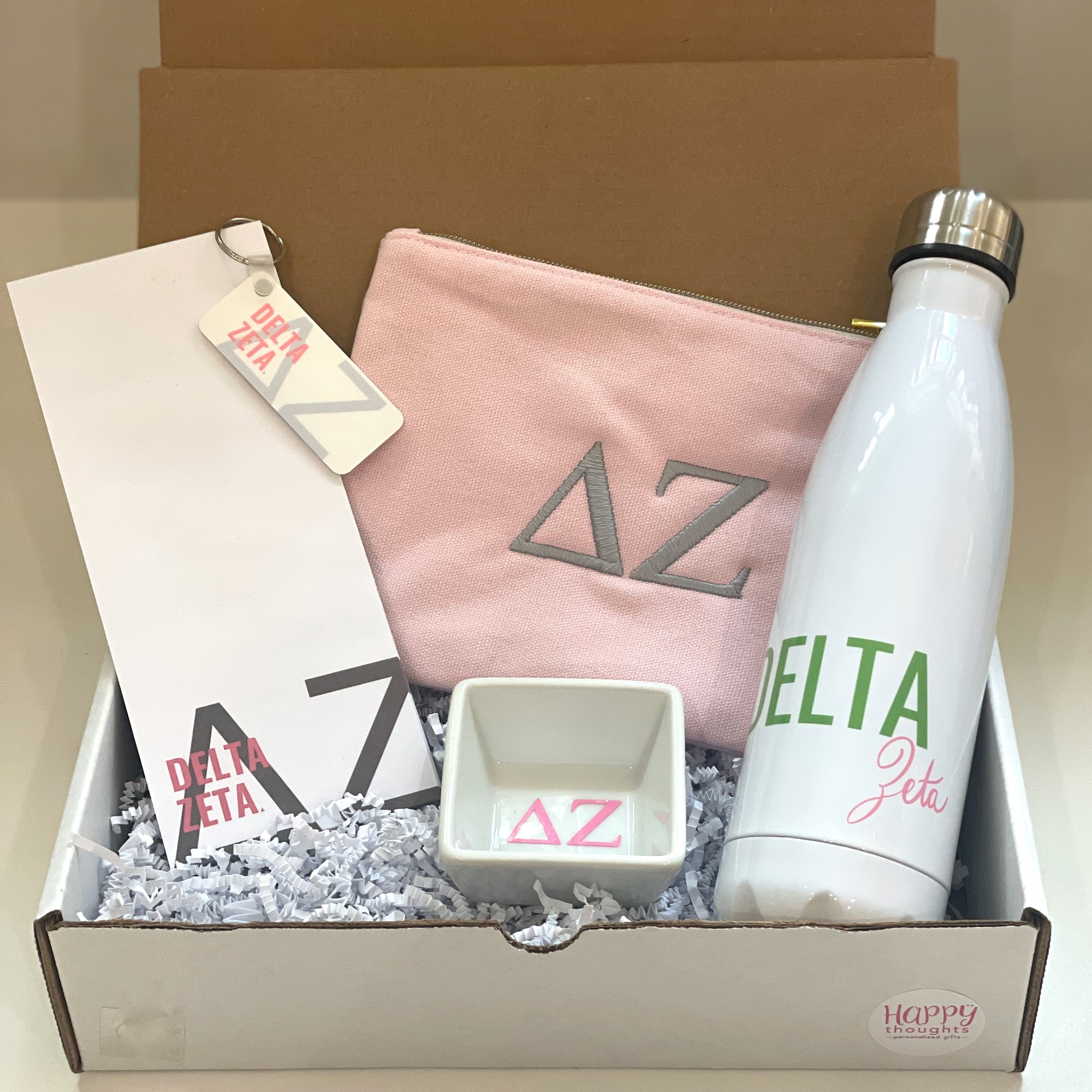 Delta Gamma Water Bottle or Skinny Tumbler - Happy Thoughts Gifts