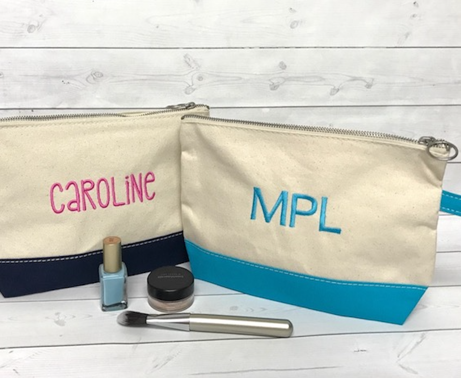 Durable 12 OZ Cotton Canvas Cosmetic Bag