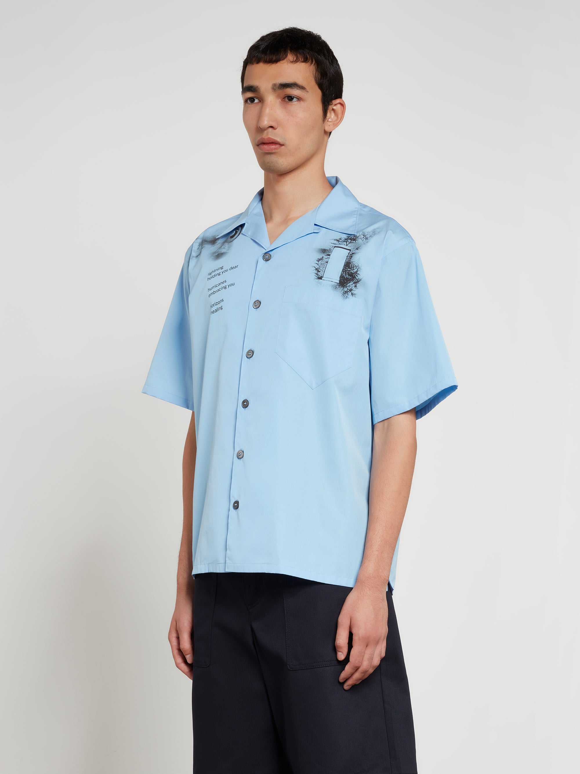 Prada Men's Printed Cotton Shirt (Heavenly) | Dover Street Market E-Shop –  DSML E-SHOP