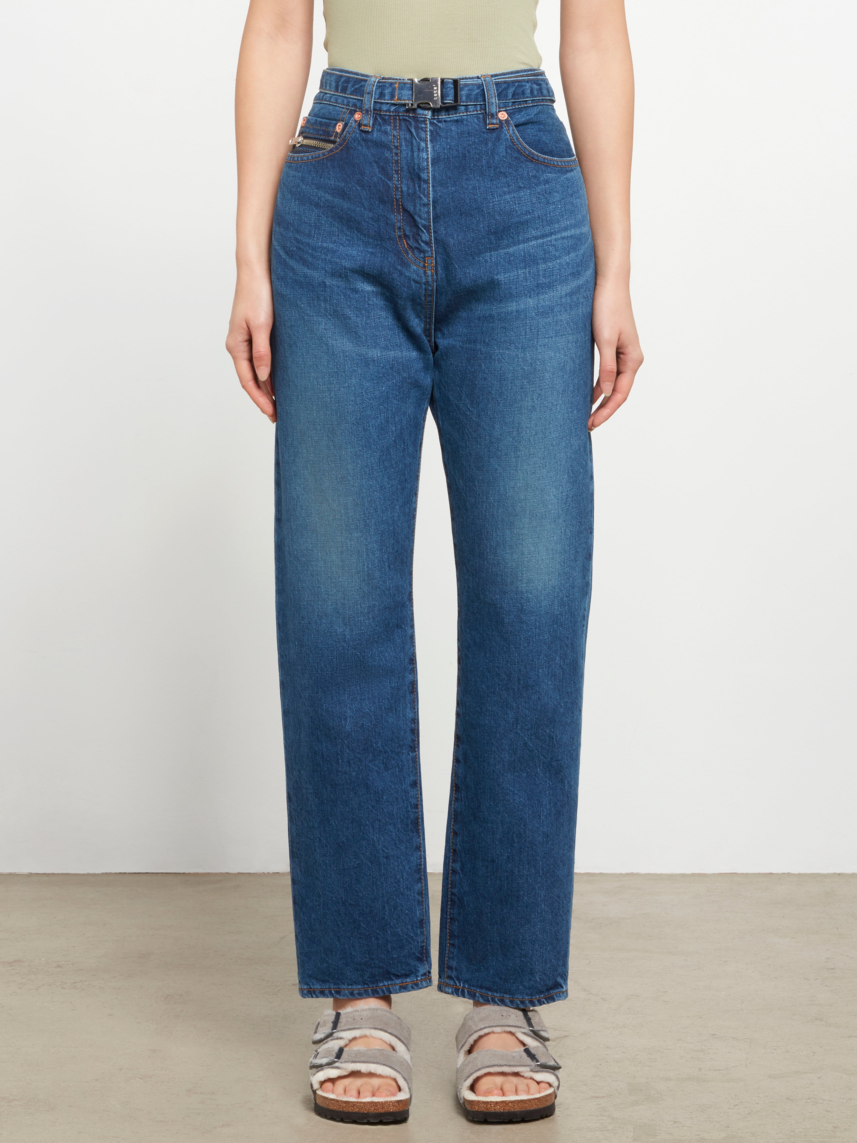 Sacai - Women’s Straight Denim Pants - (Blue)