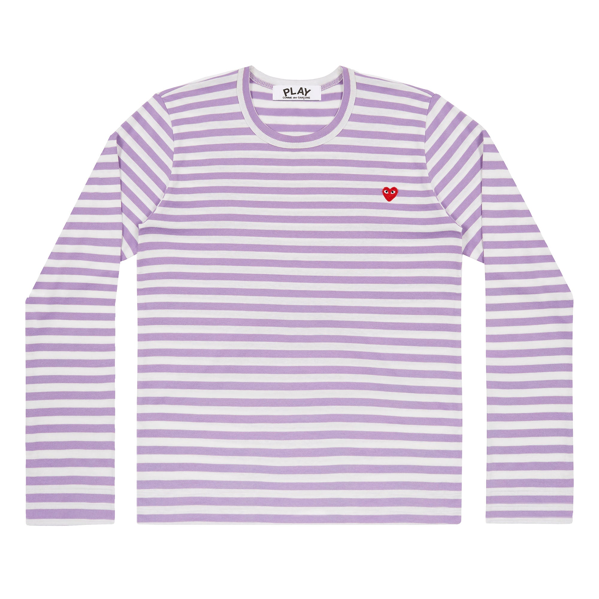 cdg red striped shirt
