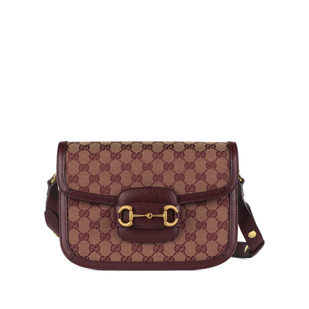 Gucci 1955 Horsebit Small Shoulder Bag (Burgundy) | Dover Market E-Shop –