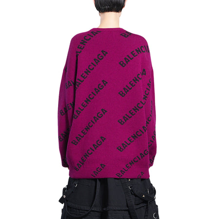 burgundy balenciaga sweater