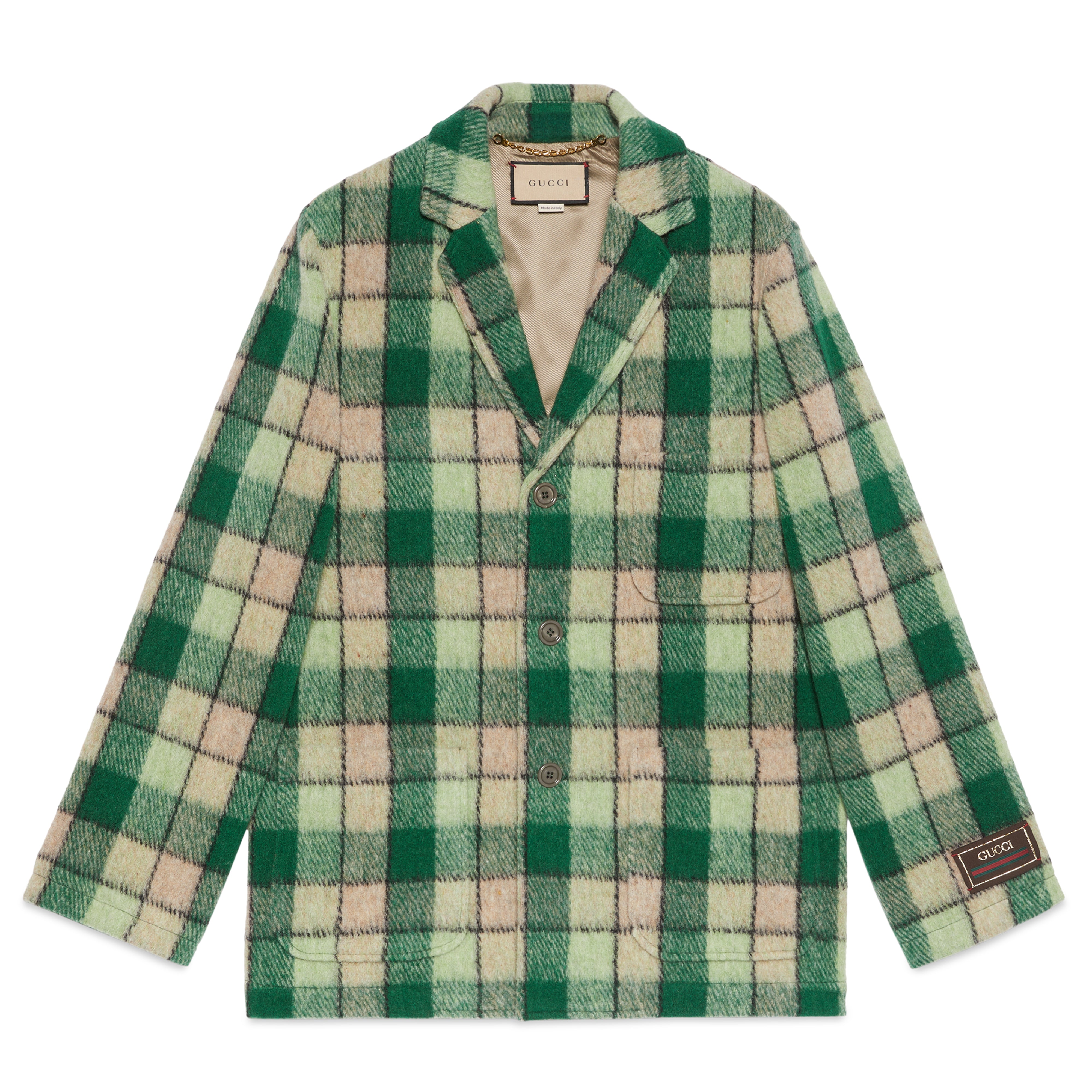 Gucci Men's Check Jacket (Green) | Dover Street Market E-Shop – DSML E-SHOP