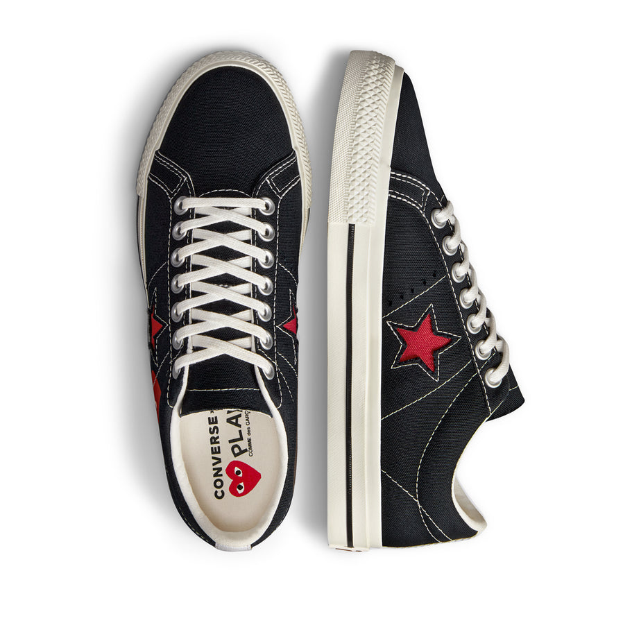 Play Comme des Garçons x Converse Red Heart One Star (Black) | Dover ...