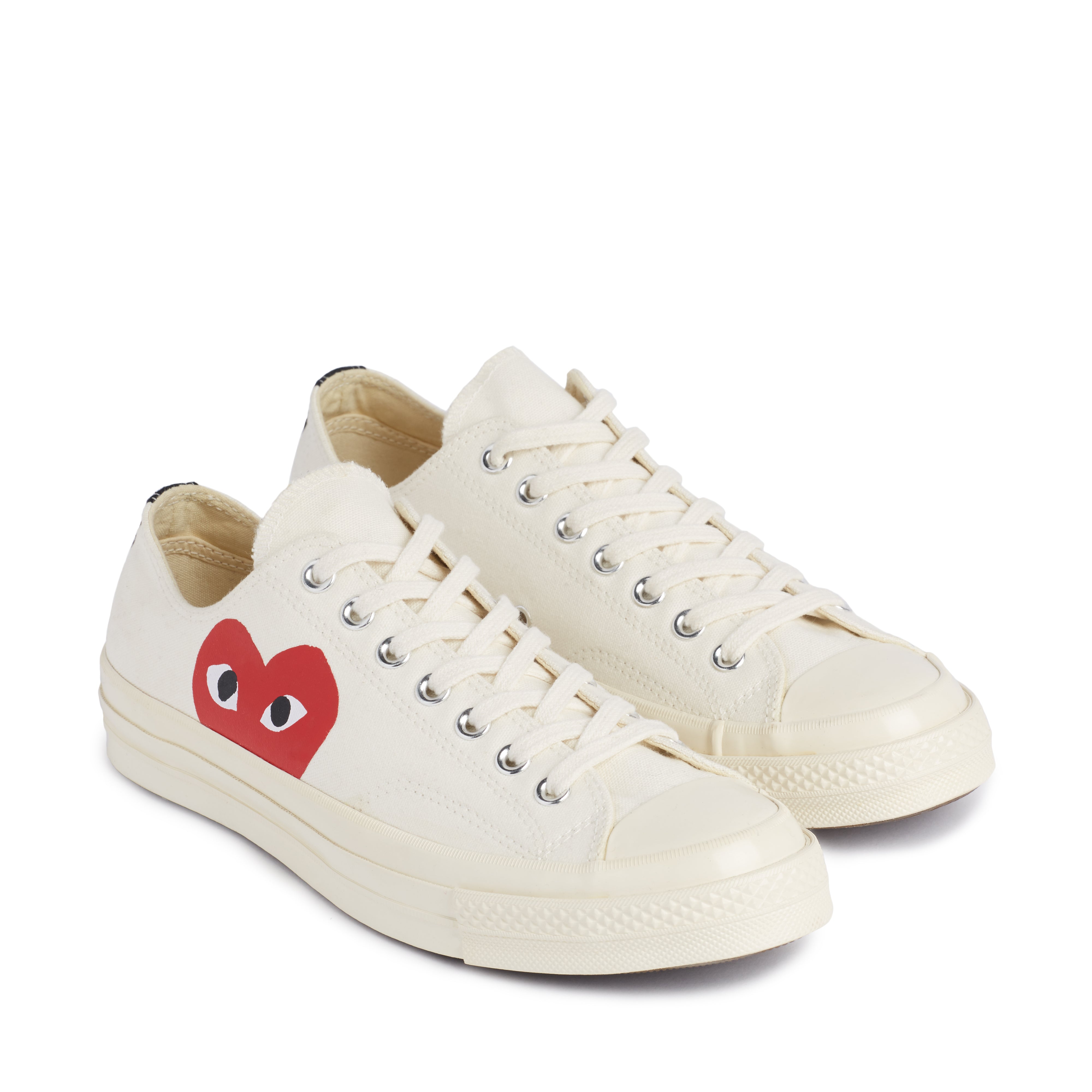 white converse with red heart