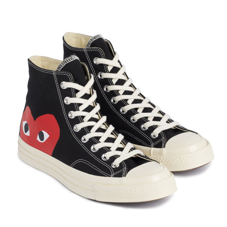 black converse with heart womens