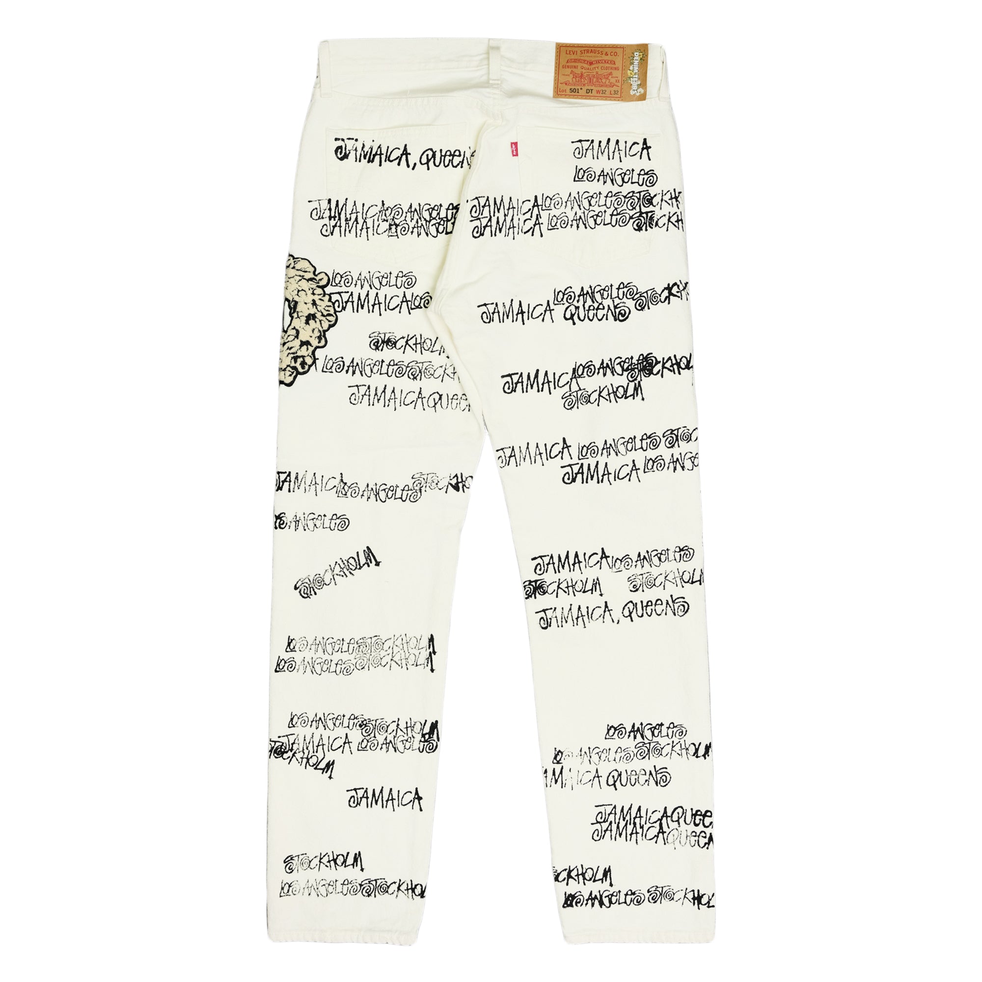 Denim Tears x Stüssy x Our Legacy Levi's 501 Jeans (White) | Dover Street  Market E-Shop – DSML E-SHOP