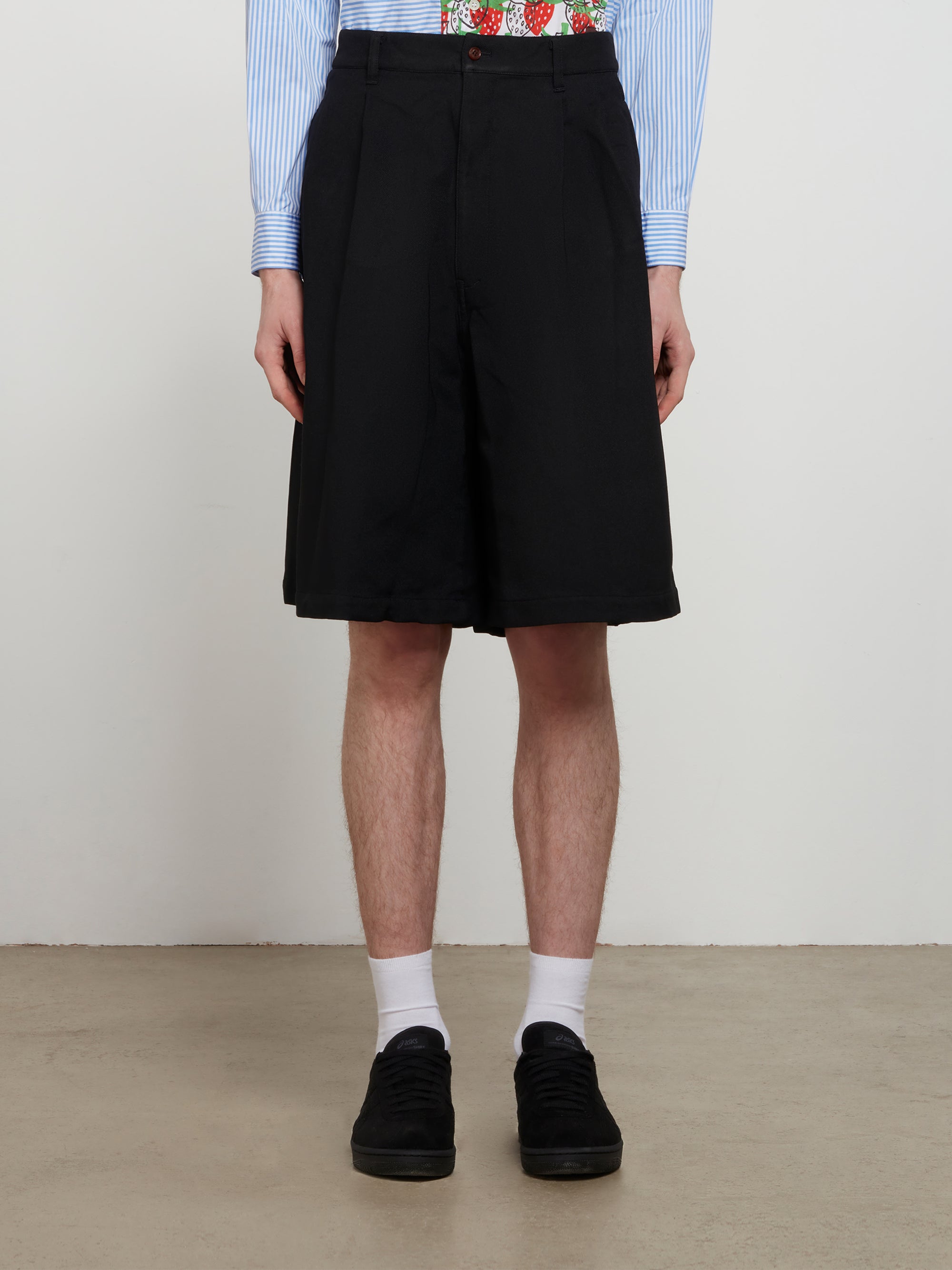 CDG Shirt - Polyester Overdyed Shorts - (Black)