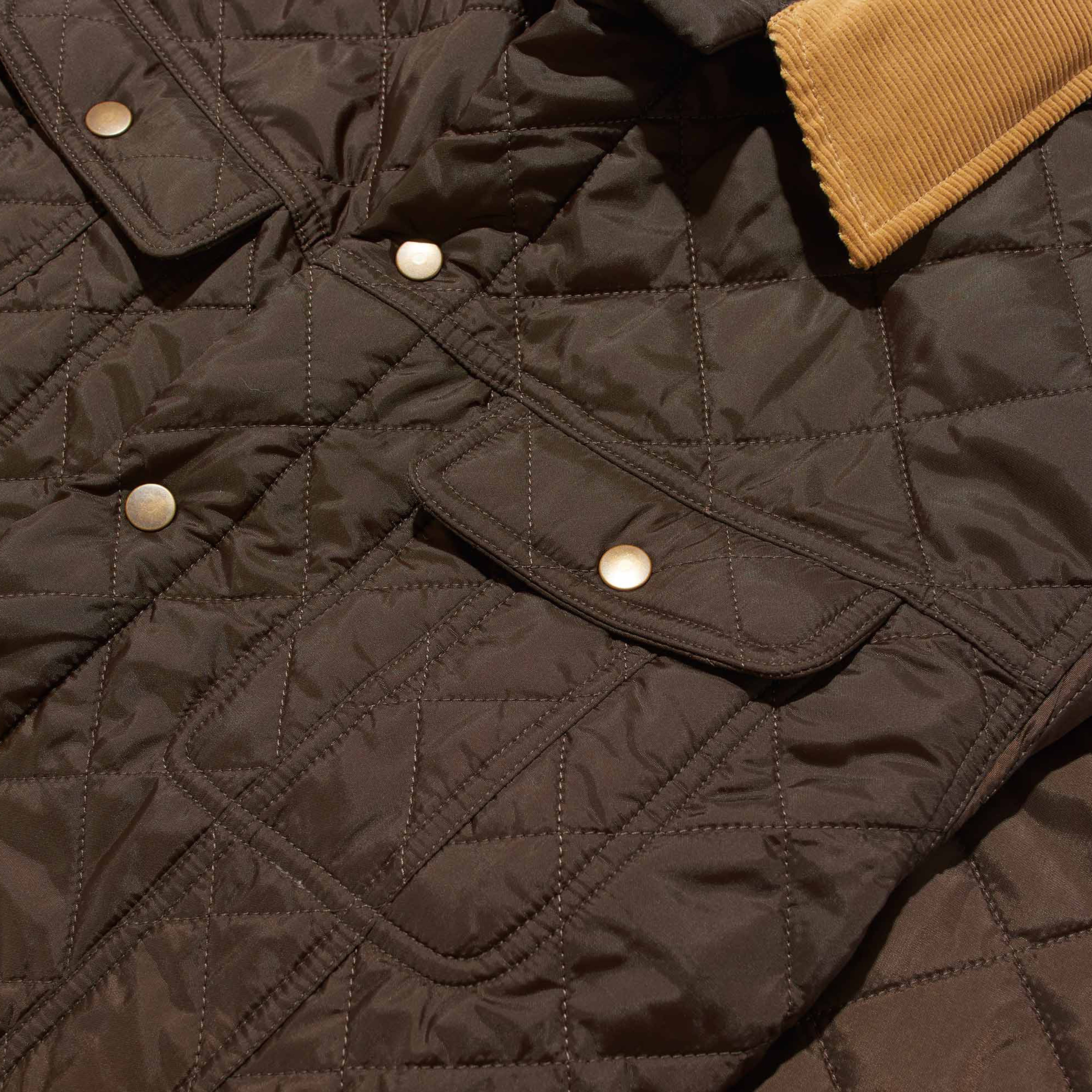 Noah - Quilted Trucker Jacket - (Brown)