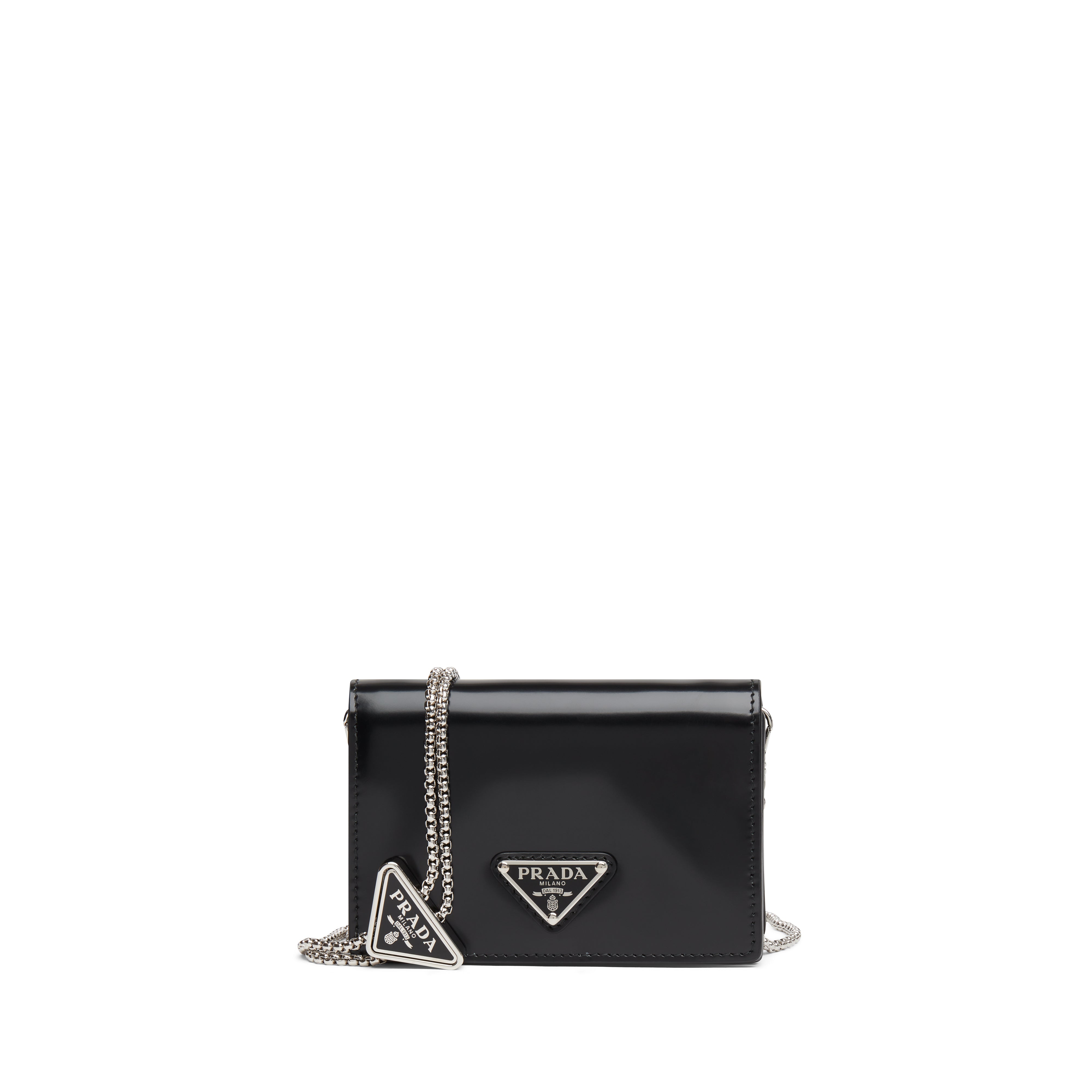 Prada - Women's Card Holder with Shoulder Strap - (Black) | Dover Street  Market E-Shop – DSML E-SHOP