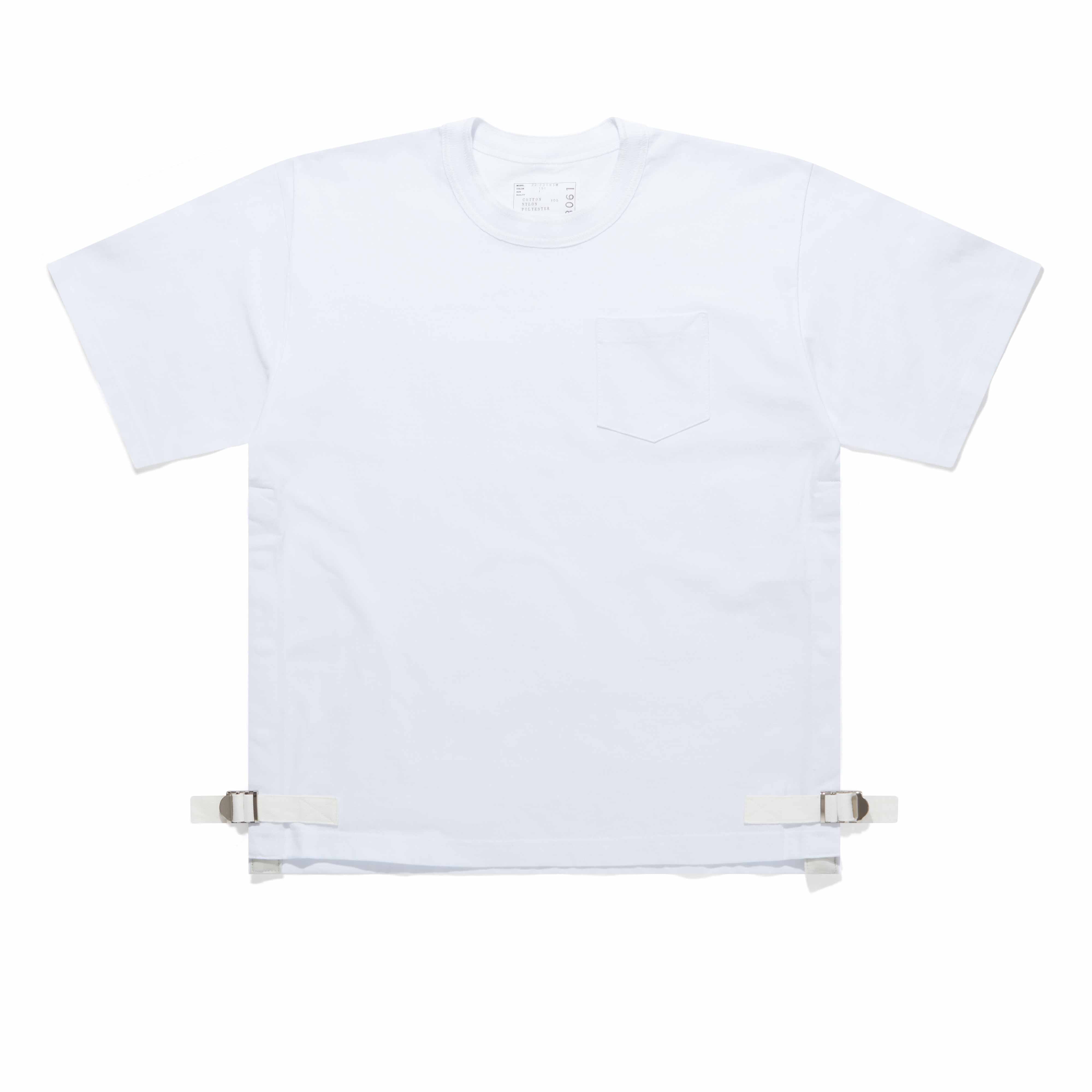 Sacai - Men’s Nylon Twill Cotton Jersey T-shirt - (Off White)