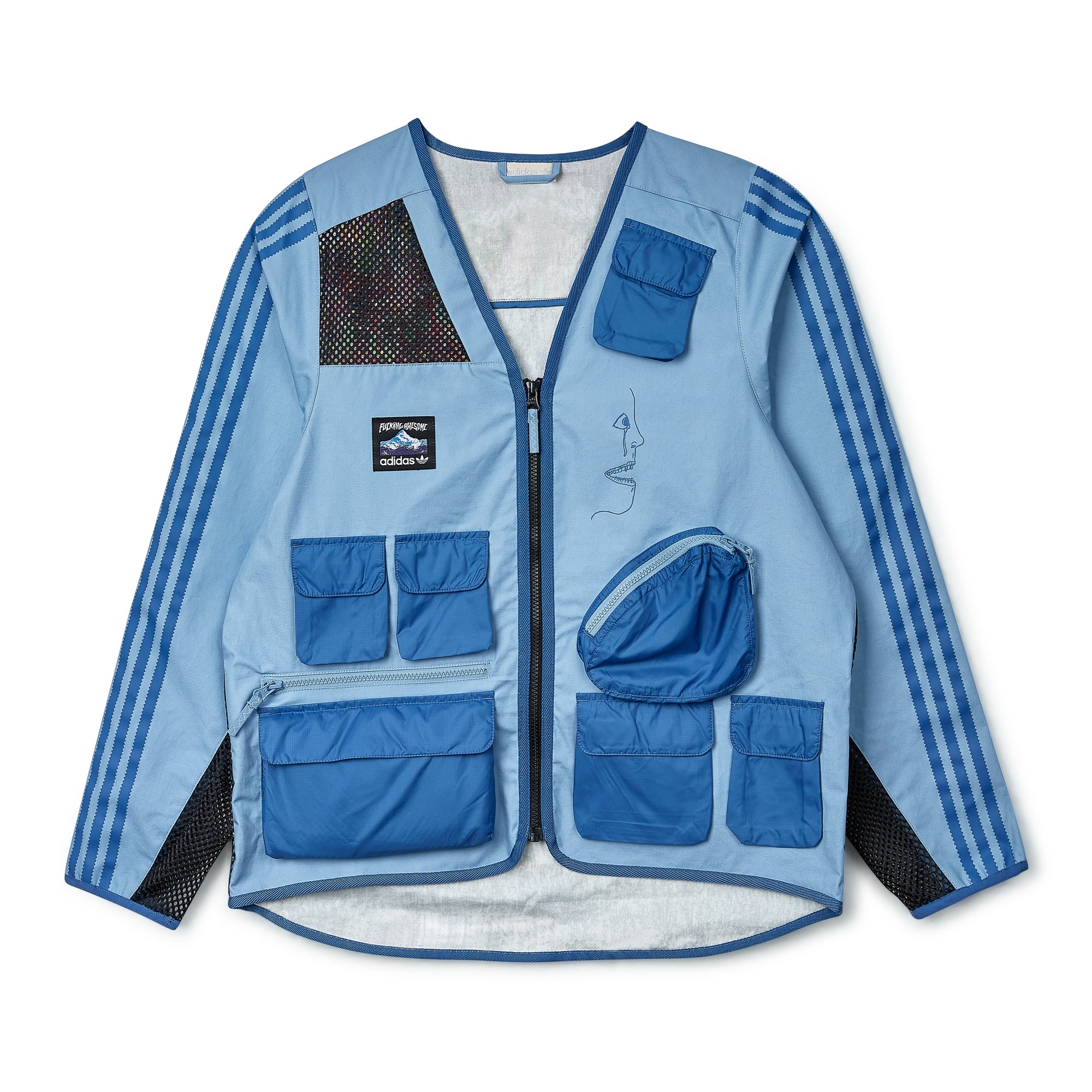 adidas green white blue jacket