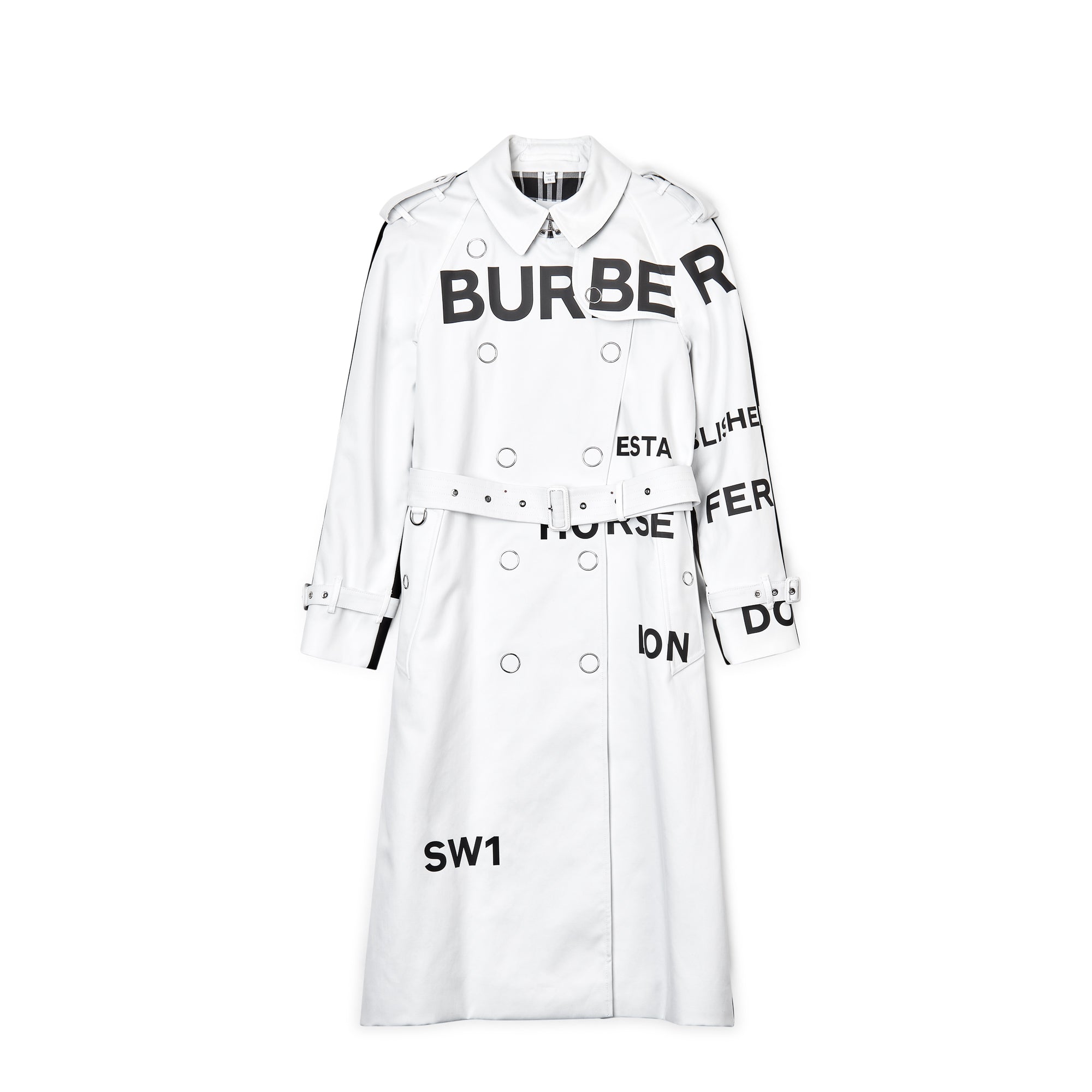Burberry Burberry Special W S Breasted Coat (White/Black) | Dover E-Shop – DSML E-SHOP