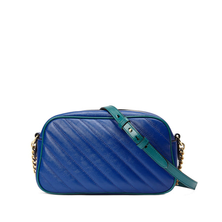 ladies gg marmont small shoulder bag in blue