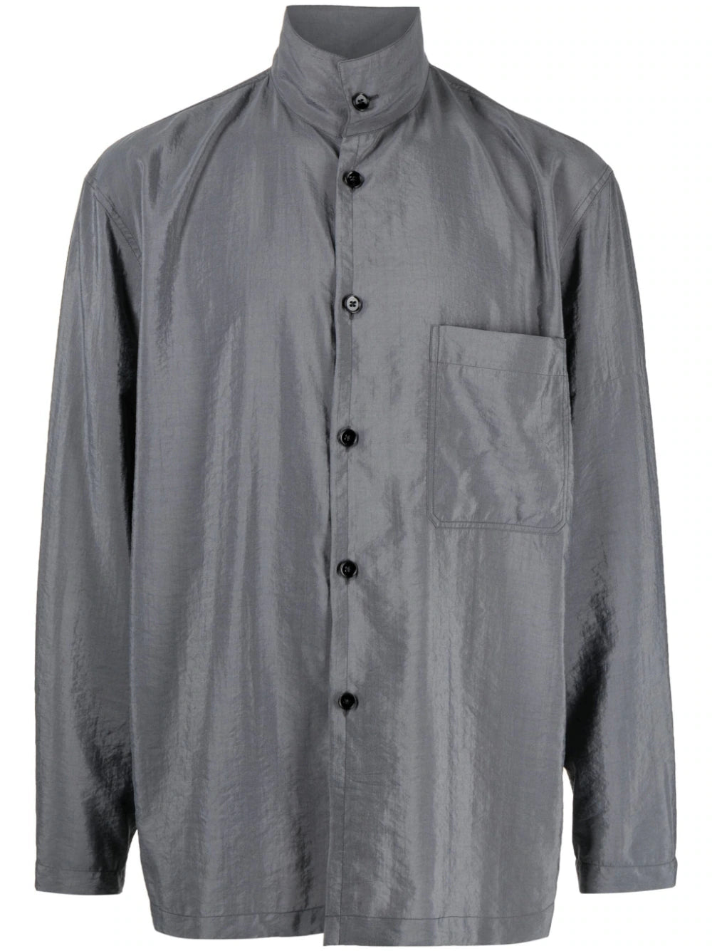 LEMAIRE - Men's Stand Collar Shirt - (Aluminium) – DSMS E-SHOP