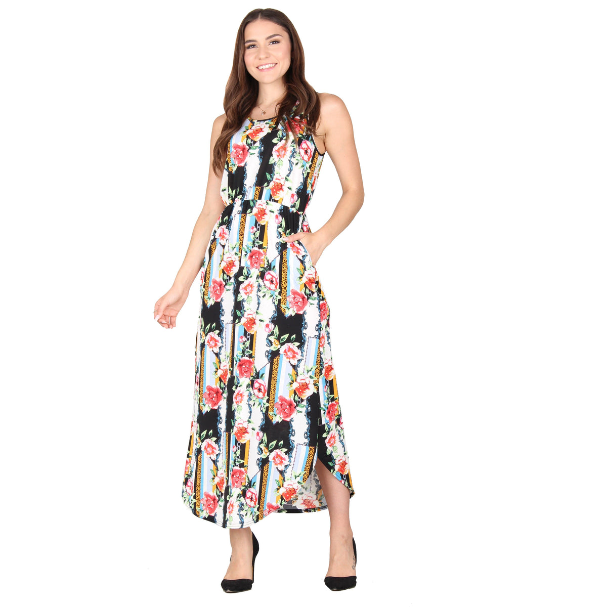 Rounded Hem Maxi Dress — Lildy.com