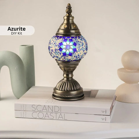 Azurite Mini Table Lamp Home Kit with decors