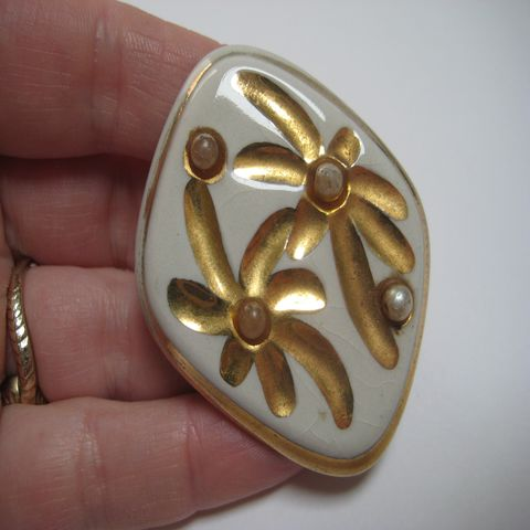 Ceramic Rings and Brooches 