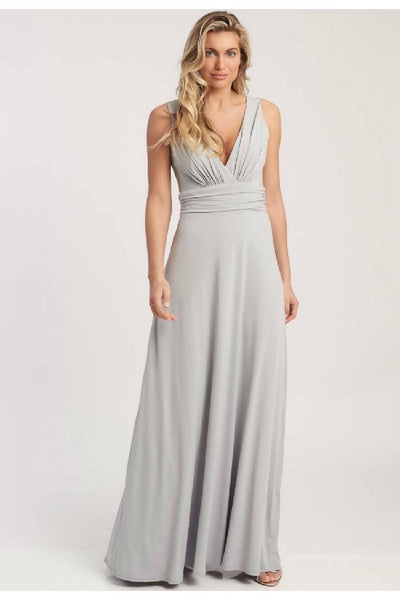 REVIE LONDON LANA MAXI DRESS IN DOVE GREY