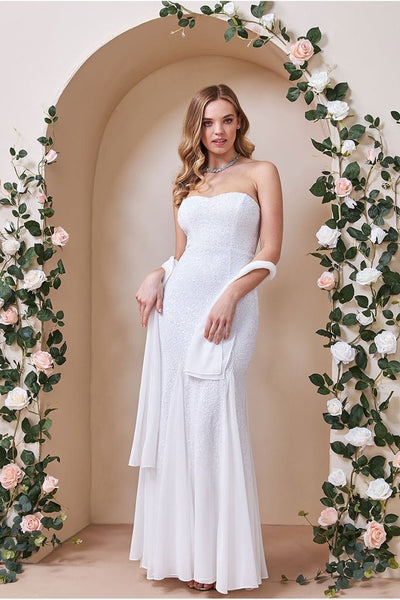 ASOS DESIGN Bridesmaid fallen shoulder drape maxi dress with