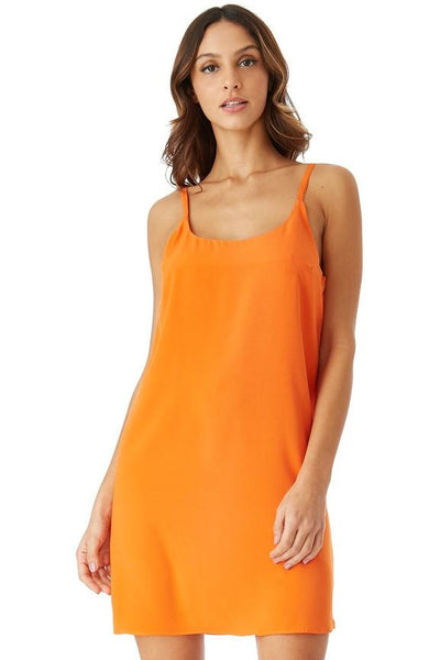 MINI CAMI SHIFT DRESS - ORANGE