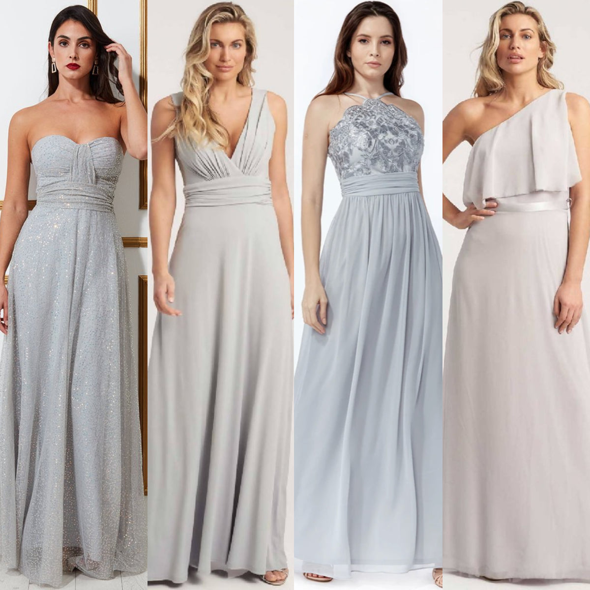 Grey Bridesmaid Dresses